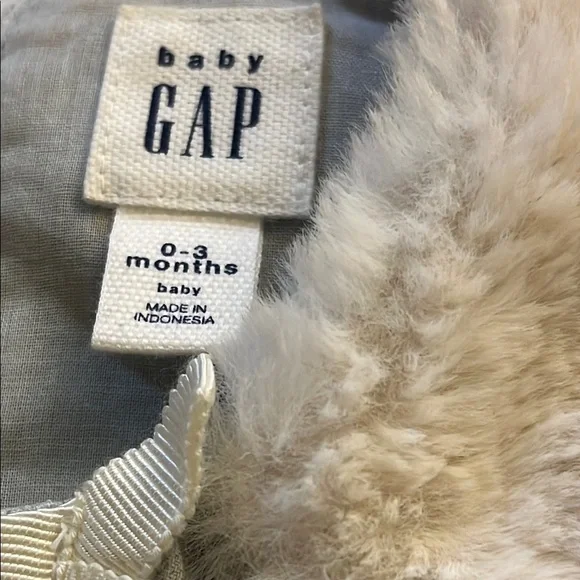 Baby Gap Dress Grey A Line Faux Fur 0-3 Months NWOT - Picture 5 of 6